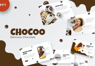 创意巧克力食品产品展示介绍通用PPT模板 - 顶尖PPT