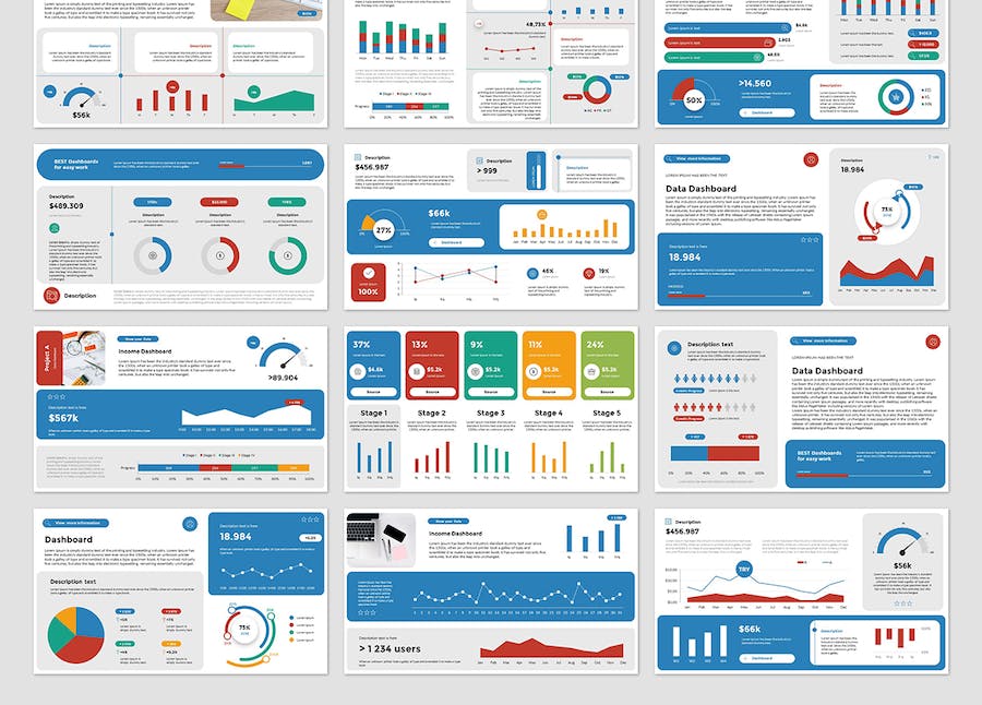 信息数据图形展示分析PPT模板 - 顶尖PPT