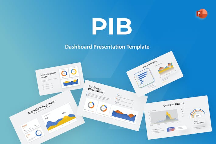 数据分析统计图形仪表盘PPT模板 - 顶尖PPT
