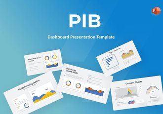 数据分析统计图形仪表盘PPT模板 - 顶尖PPT