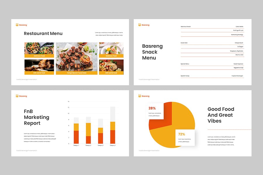 餐饮食品商业营销推广PPT模板 - 顶尖PPT