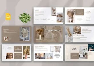 极简文艺风格家居布置PPT模板 - 顶尖PPT