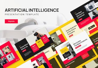 人工智能讲述方案展示技术应用Keynote模板 - 顶尖PPT