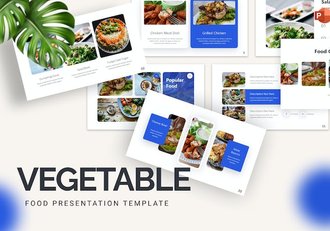 蔬菜餐饮美食食品展示PPT模板 - 顶尖PPT