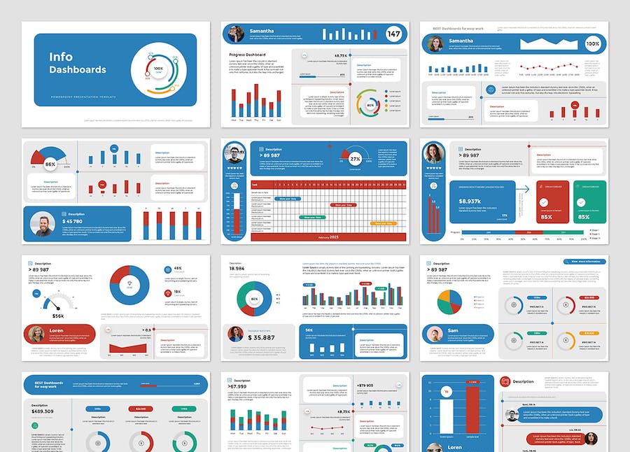 信息数据图形展示分析PPT模板 - 顶尖PPT