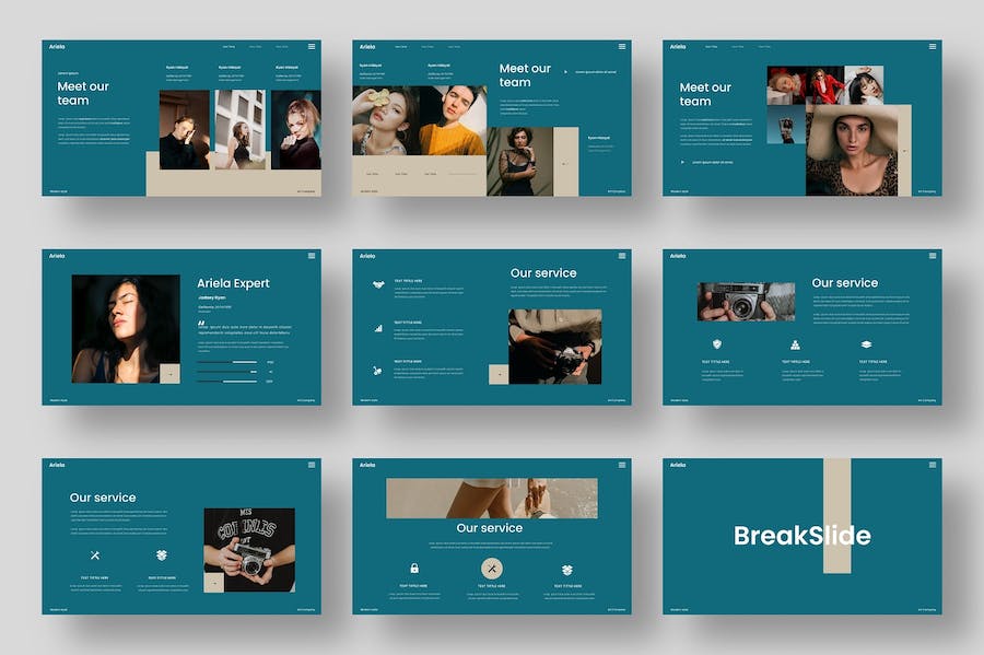 扁平化设计风格商业商务工作汇报总结PPT模板 - 顶尖PPT