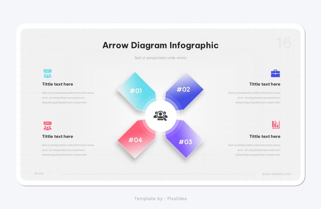 彩色箭头信息图形keynote模板 - 顶尖PPT