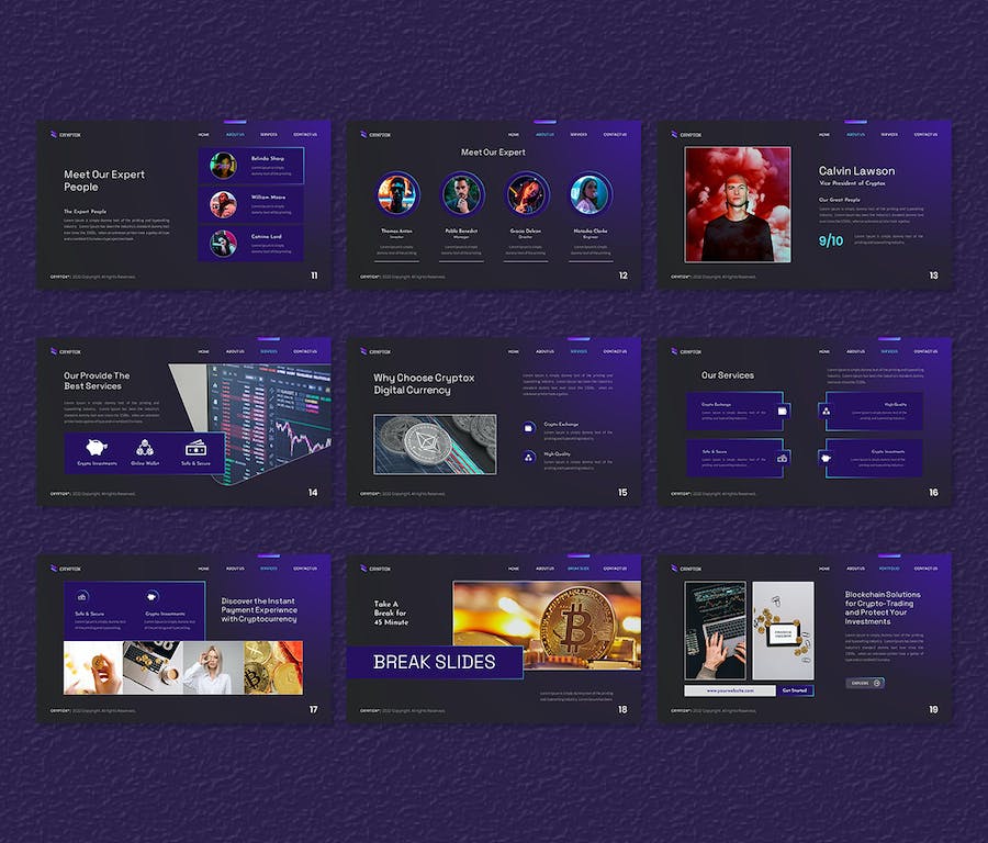 加密货币项目介绍知识科普市场分析PPT模板 - 顶尖PPT