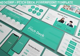 商务风格团队展示计划总结PPT模板 - 顶尖PPT