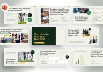 可持续与绿色商业服务PPT模板 - 顶尖PPT