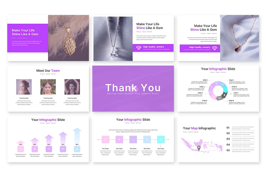 女性饰品装饰介绍展示keynote模板 - 顶尖PPT