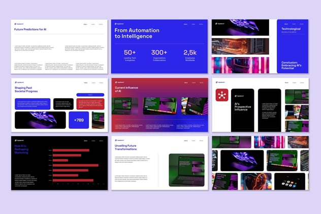 AI技术人工智能PPT模板 - 顶尖PPT