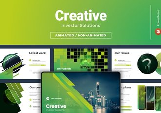 创意投资者互动动画解决方案PPT模板 - 顶尖PPT