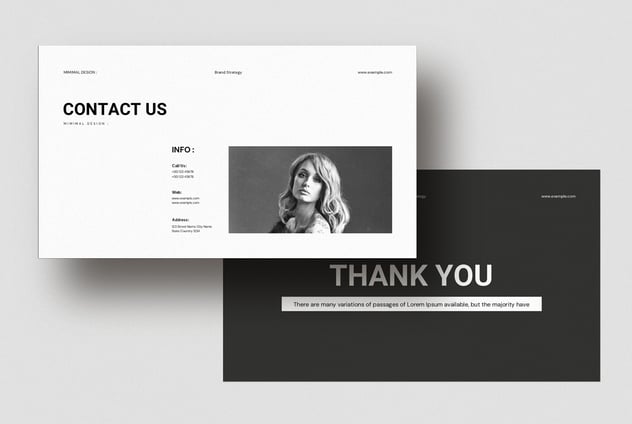 极简时尚品牌战略PPT模板 - 顶尖PPT