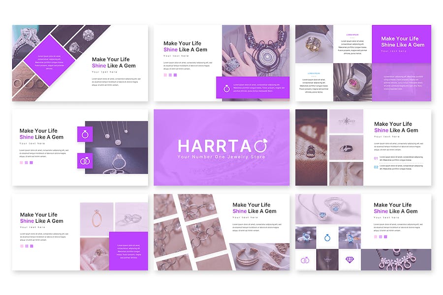 女性饰品装饰介绍展示keynote模板 - 顶尖PPT