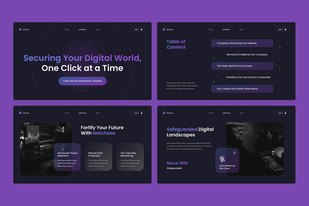 网络安全防护信息保护方案Keynote模板 - 顶尖PPT