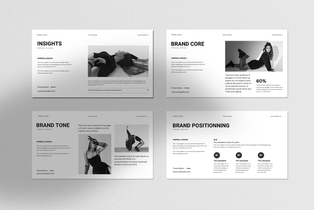 极简时尚品牌战略PPT模板 - 顶尖PPT