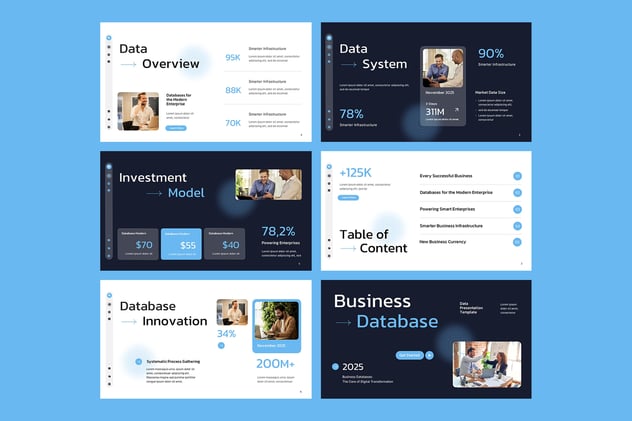 业务数据库信息管理系统PPT模板 - 顶尖PPT