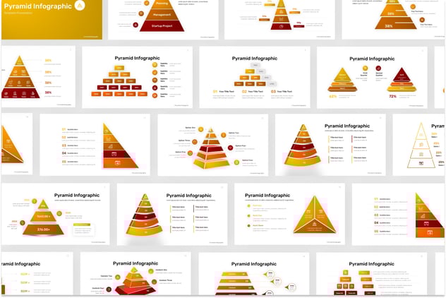 金字塔层级结构关系信息图表Keynote模板 - 顶尖PPT