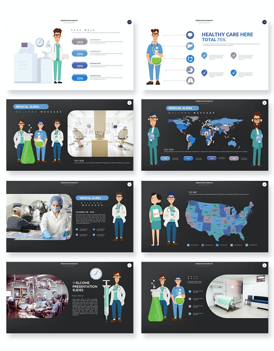 医疗机构健康服务展示Keynote模板 - 顶尖PPT