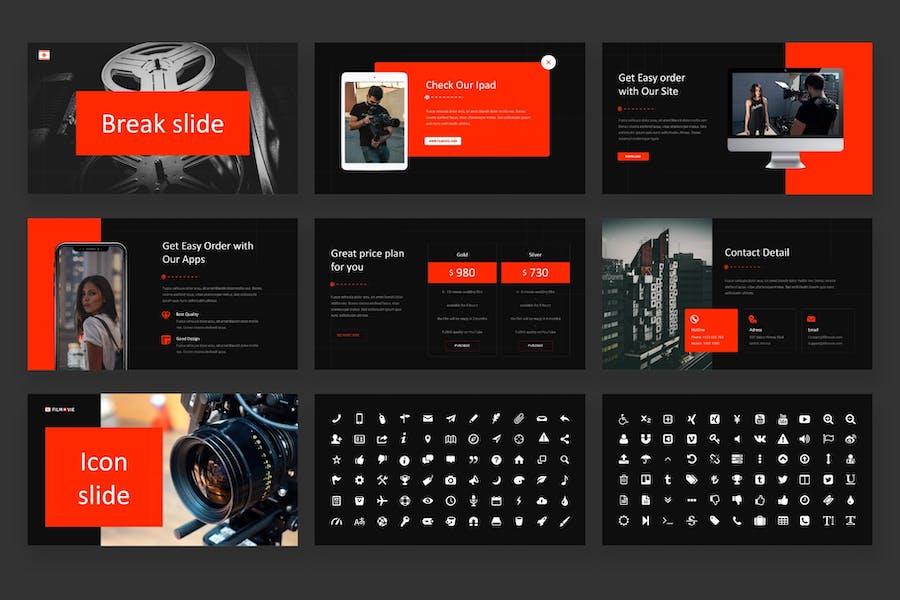 电影制作工作室行业分析keynote模板 - 顶尖PPT