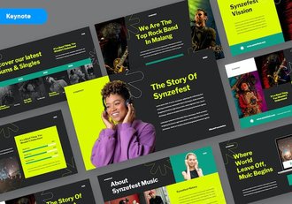 音乐节日活动策划讲述Keynote模板 - 顶尖PPT