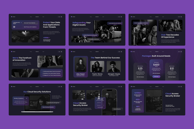网络安全防护信息保护方案Keynote模板 - 顶尖PPT