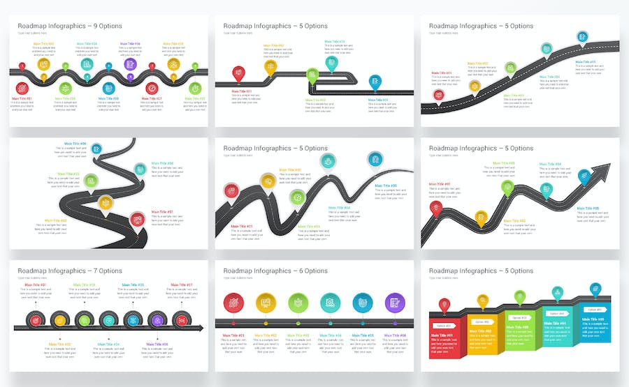 项目路线图规划进度展示PPT模板 - 顶尖PPT