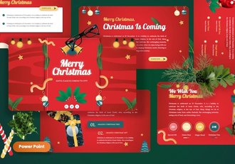 圣诞快乐PPT国外圣诞节PPT模板 - 顶尖PPT