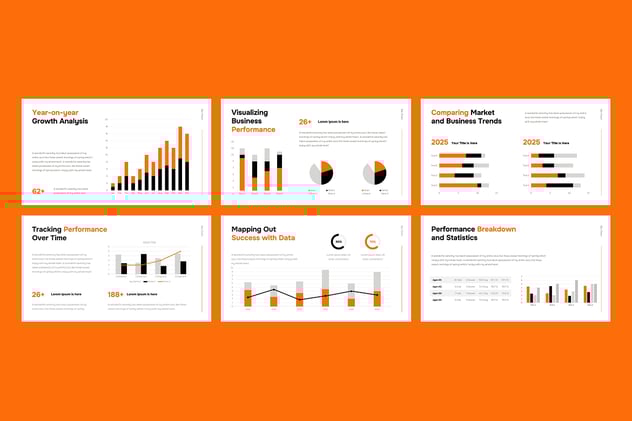 条形图数据统计展示PPT模板 - 顶尖PPT
