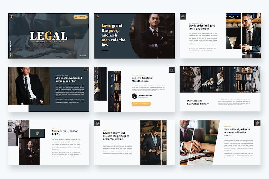 法律声明律师PowerPoint模板 - 顶尖PPT