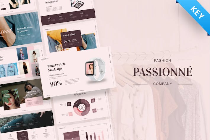 激情时尚文艺唯美风格keynote模板 - 顶尖PPT