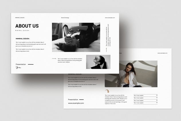 极简时尚品牌战略PPT模板 - 顶尖PPT