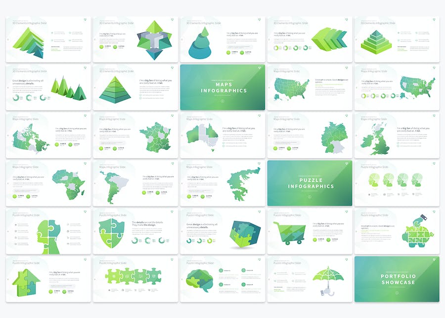 多种立体商务数据图形展示keynote模板 - 顶尖PPT