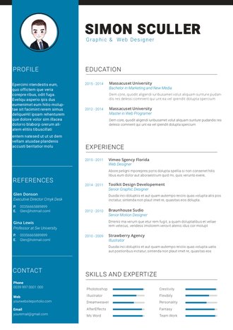 简约英文简历模板 - 顶尖PPT