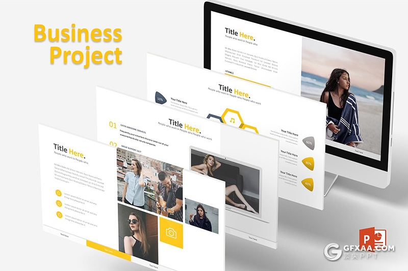 30页5种配色精美商务风格年终工作计划ppt模板 - 顶尖PPT