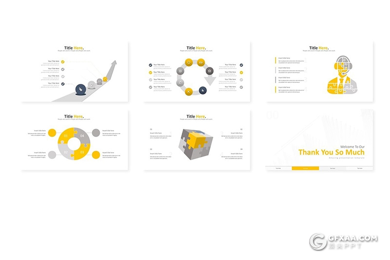 30页5种配色精美商务风格年终工作计划ppt模板 - 顶尖PPT