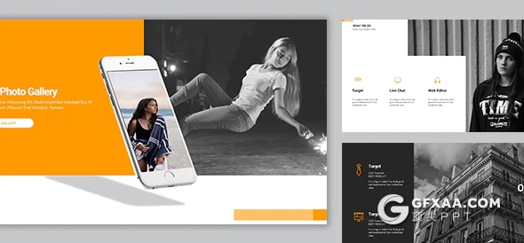 118页扁平化欧美商务风格年终工作汇报ppt模板 多种主题配色 - 顶尖PPT