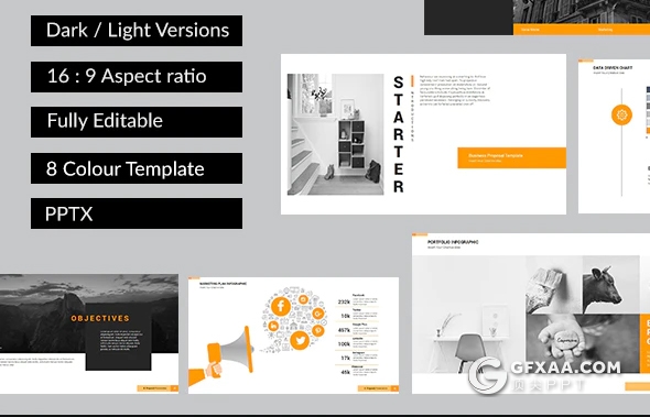 118页扁平化欧美商务风格年终工作汇报ppt模板 多种主题配色 - 顶尖PPT