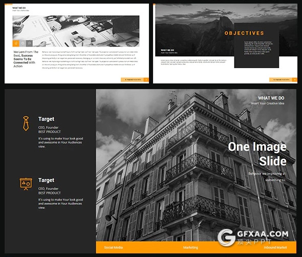 118页扁平化欧美商务风格年终工作汇报ppt模板 多种主题配色 - 顶尖PPT