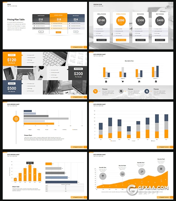118页扁平化欧美商务风格年终工作汇报ppt模板 多种主题配色 - 顶尖PPT
