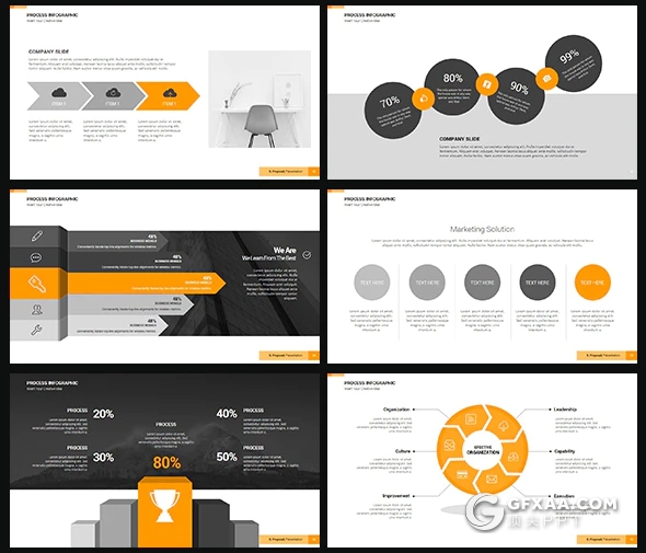118页扁平化欧美商务风格年终工作汇报ppt模板 多种主题配色 - 顶尖PPT