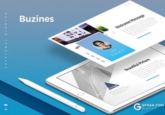 31页蓝色个人工作总结商务多用途keynote模板 5种配色 - 顶尖PPT