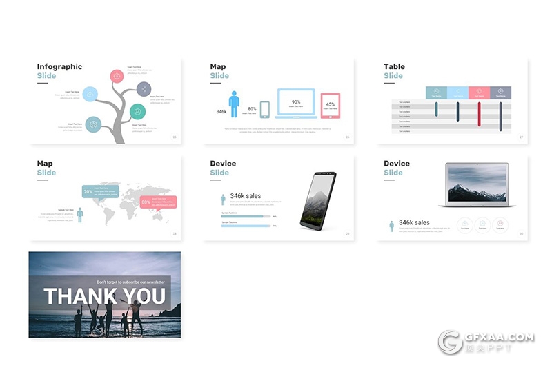 31页国外商务风格工作总结计划ppt模板 5种配色方案 - 顶尖PPT