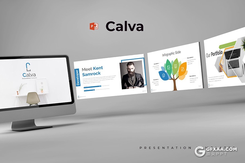 32页商务风格年终汇报工作计划ppt模板 5种配色 - 顶尖PPT