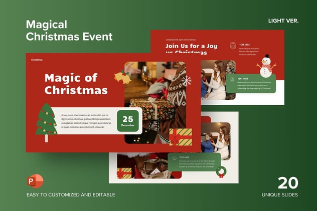 圣诞节魔幻活动策划方案PPT模板 - 顶尖PPT