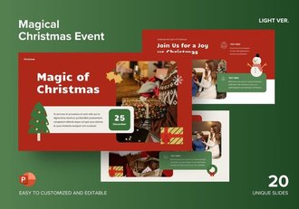 圣诞节魔幻活动策划方案PPT模板 - 顶尖PPT