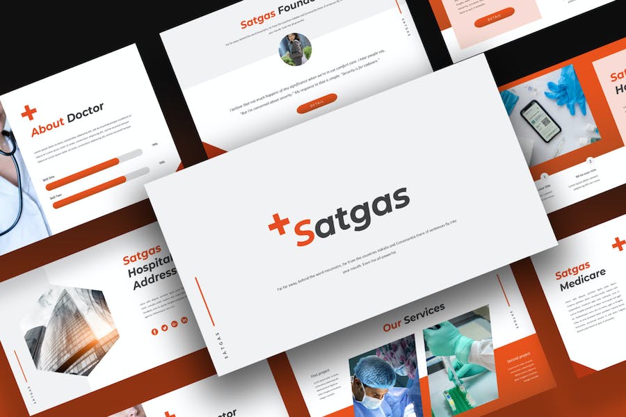 医疗诊疗讲述服务Keynote模板 - 顶尖PPT