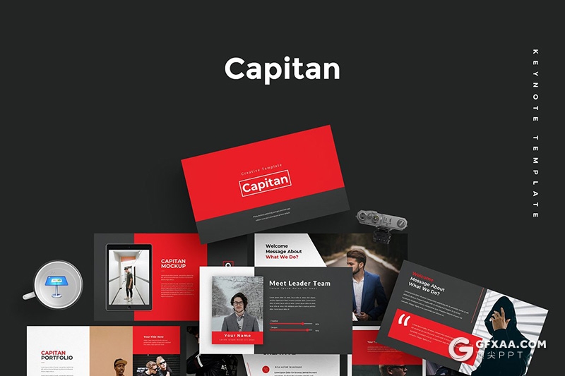 30页扁平化男人装服饰展示分析统计keynote模板 5种配色方案 - 顶尖PPT