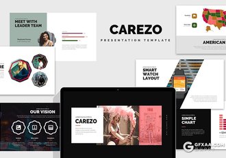 62页彩色摄影图片展示扁平化商务通用PPT模板 - 顶尖PPT